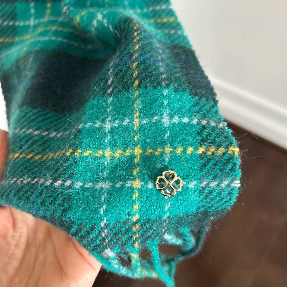 Kate Spade Greenhouse Plaid Scarf NWOT - Picture 4 of 6